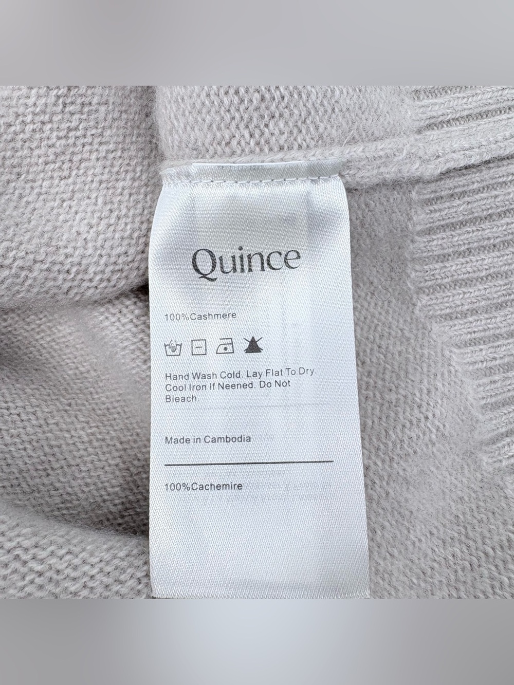 Quince Heather Cloud Beige Mongolian Cashmere Oversized Crewneck Sweater - Picture 12 of 12